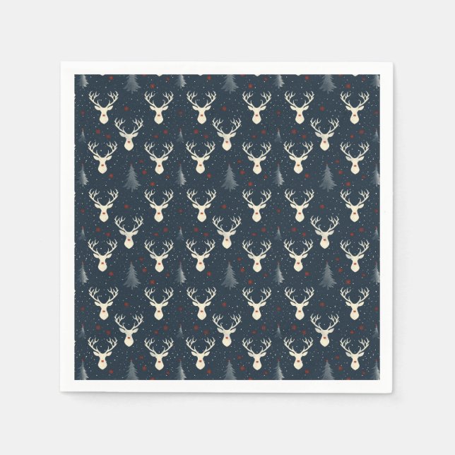 Weihnachtsbaum, Schneeflocke Serviette (Vorderseite)