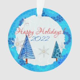 Weihnachtsbaum & Schneeflocken Ornament