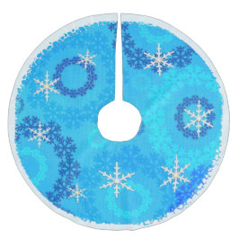 Weihnachtsbaum & Schneeflocken Polyester Weihnachtsbaumdecke