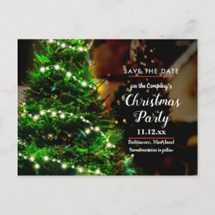 Weihnachtsbaum-Schnur der Lichter   Save the Date Ankündigungspostkarte