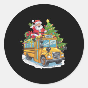 Weihnachtsbaum-Schulbus-Fahrer-Kostüm Erwachsene A Runder Aufkleber