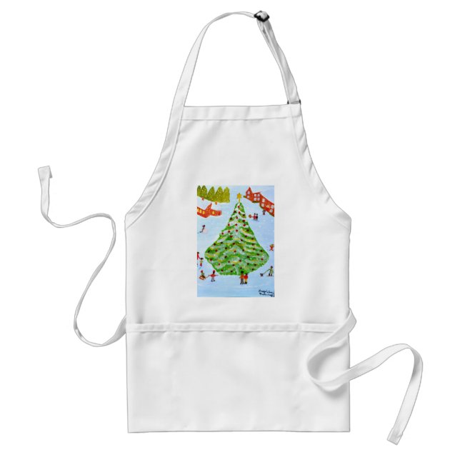 Weihnachtsbaum Schürze (Vorne)