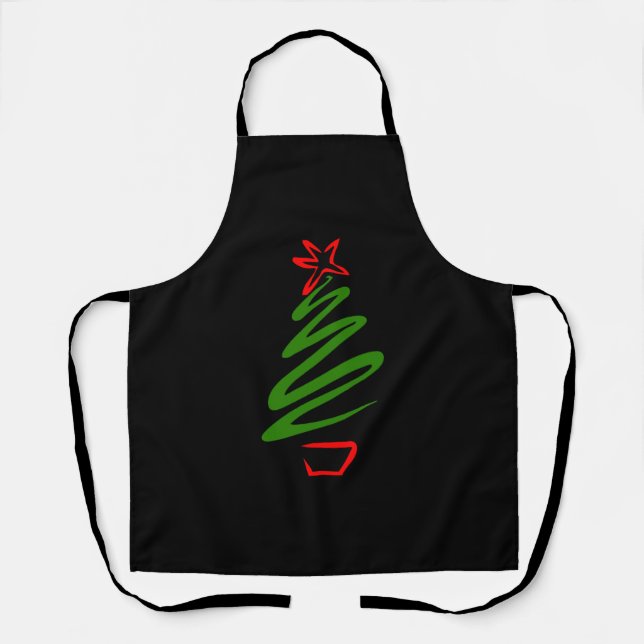 Weihnachtsbaum Schürze (Vorderseite)