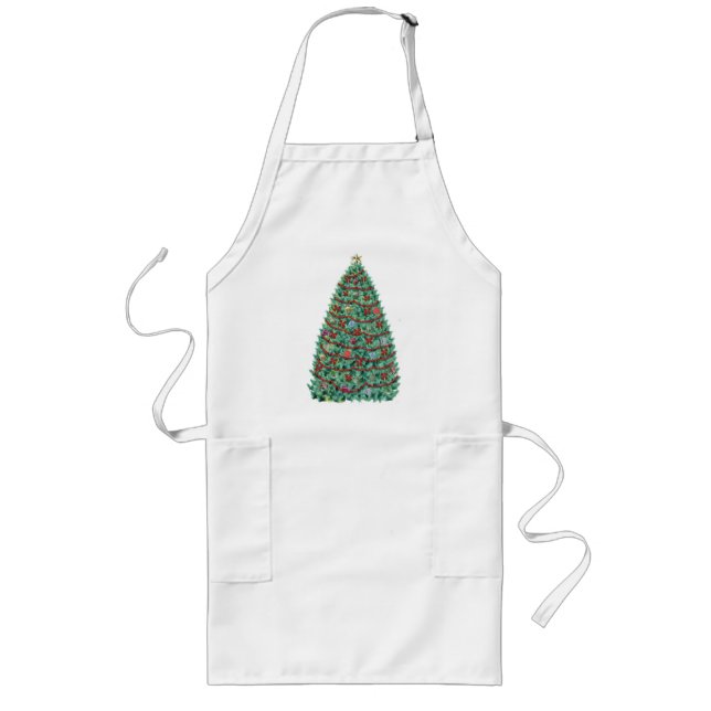 Weihnachtsbaum-Schürze Lange Schürze (Vorne)