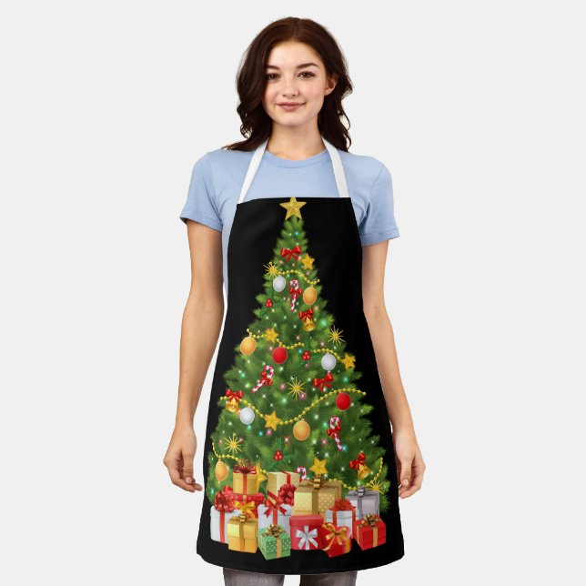 Weihnachtsbaum-Schürze Schürze (Getragen)