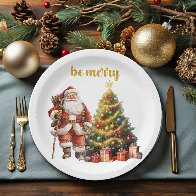 Weihnachtsbaum sei fröhlich pappteller (Von Creator hochgeladen)