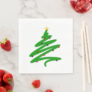 Weihnachtsbaum Serviette