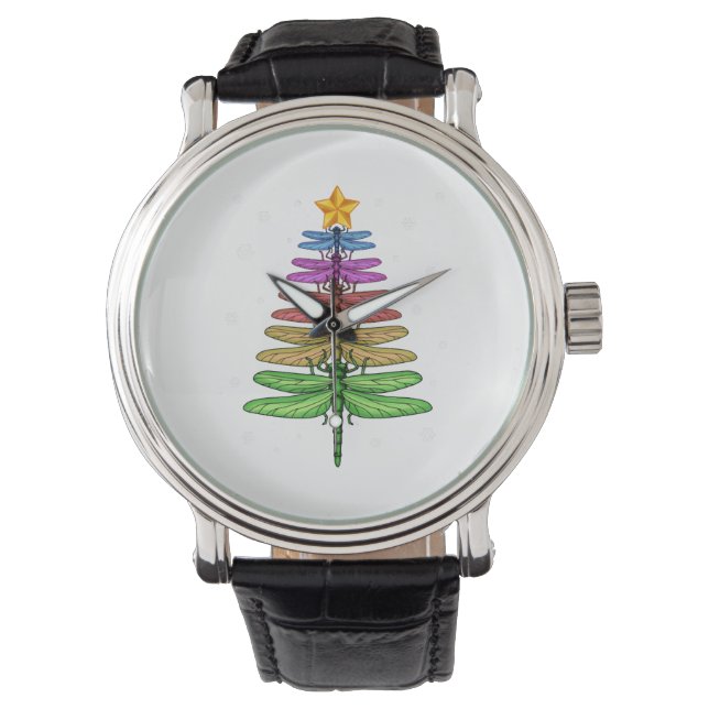 Weihnachtsbaum Shirt Insekt Lover Xmas C Armbanduhr (Vorderseite)