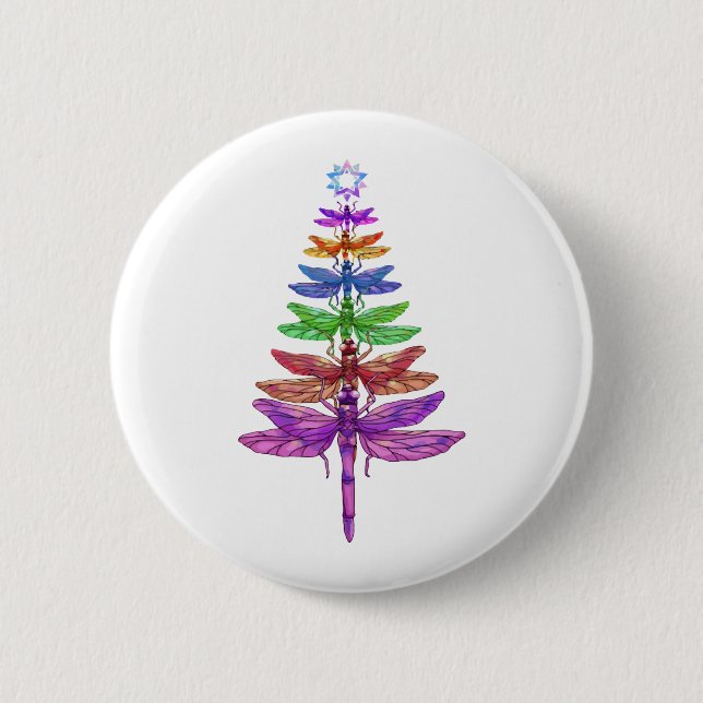 Weihnachtsbaum Shirt Insekt Lover Xmas C Button (Vorderseite)