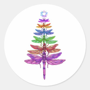 Weihnachtsbaum Shirt Insekt Lover Xmas C Runder Aufkleber