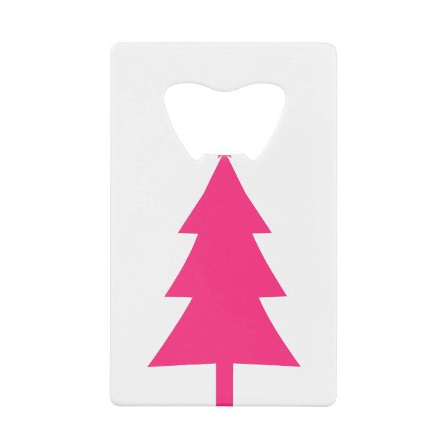 Weihnachtsbaum-Silhouette Geldbeutel Flaschenöffner (Vorderseite)