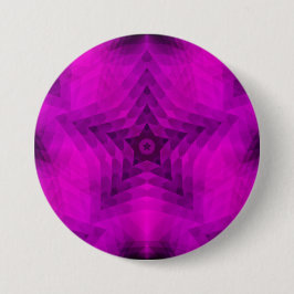 Weihnachtsbaum Silhouette & Lila Star Gradient Button