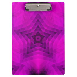 Weihnachtsbaum Silhouette & Lila Star Gradient Klemmbrett