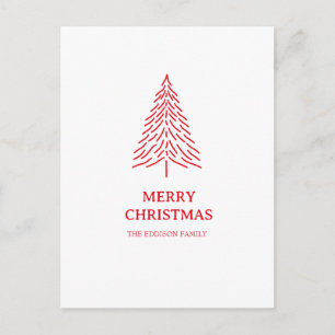 Weihnachtsbaum Skandi Minimalist Einfach Feiertag  Postkarte