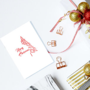 Weihnachtsbaum Skandi Minimalist Einfach Feiertag Postkarte