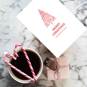 Weihnachtsbaum Skandi Minimalist Einfach Feiertag  Postkarte