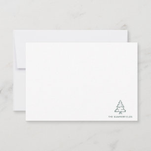 Weihnachtsbaum Sketch Holiday Einfach Custom Dankeskarte