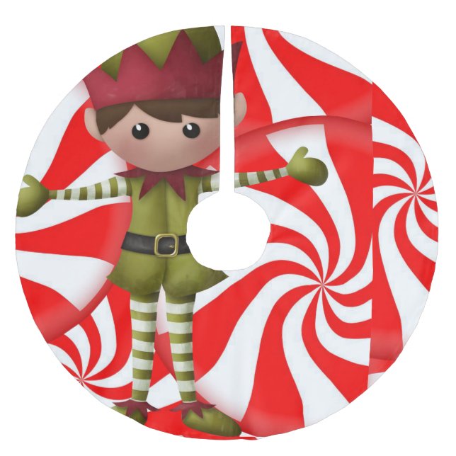 Weihnachtsbaum Skirt Polyester Weihnachtsbaumdecke (Vorderseite)