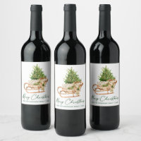 Weihnachtsbaum Sleigh Calligrafy Ink
