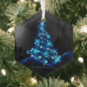 Weihnachtsbaum SlipperyJoe Sterne funkelnde Lichte Ornament Aus Glas