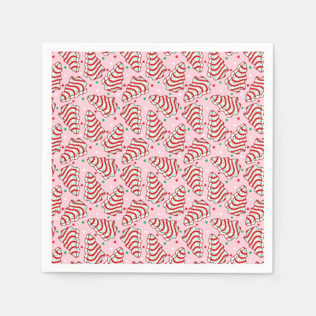 Weihnachtsbaum-Snack-Cake-Papierplatten Serviette (Vorderseite)