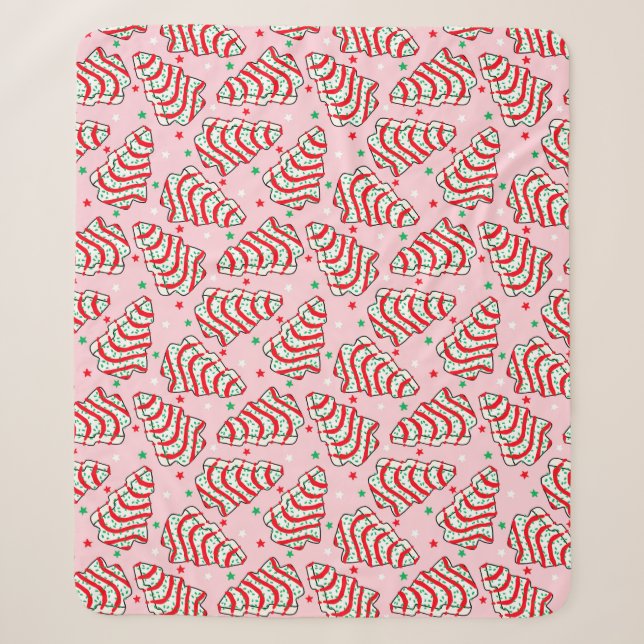 Weihnachtsbaum Snack Cake Sherpa Blanket Sherpadecke (Vorderseite)