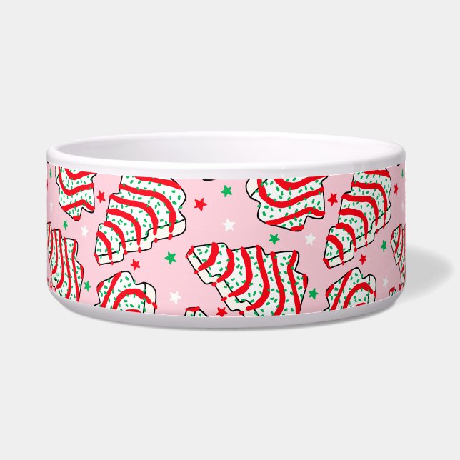 Weihnachtsbaum Snack Kuchen Dog Bowl Napf (Vorderseite)