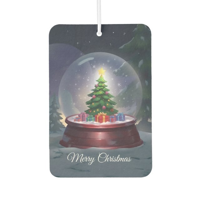 Weihnachtsbaum Snow Globe Autolufterfrischer (Vorderseite)