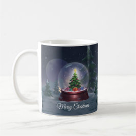 Weihnachtsbaum Snow Globe Kaffeetasse