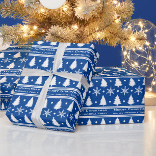 Weihnachtsbaum Snowflake Wählen Sie Ihre Farbe Geschenkpapier