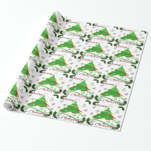Weihnachtsbaum & Snowmen - Geschenkpapier