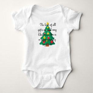 Weihnachtsbaum spielerisches Zitat Ein Stück Bodys Baby Strampler