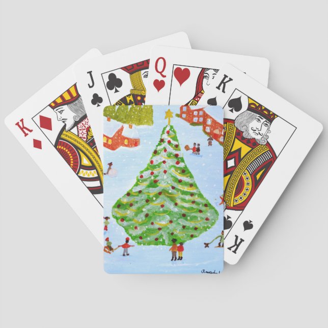 Weihnachtsbaum Spielkarten (Rückseite)