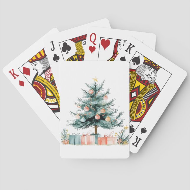 Weihnachtsbaum Spielkarten (Rückseite)