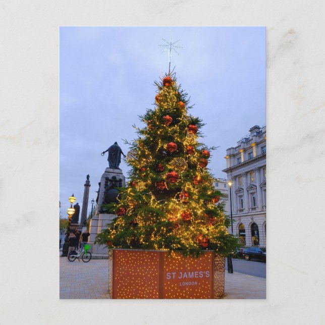 Weihnachtsbaum, St. James, Londoner Postkarte (Vorderseite)