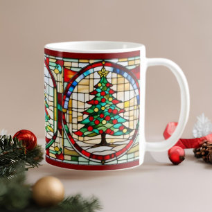 Weihnachtsbaum Stain Glass Weihnachtszeit Tasse