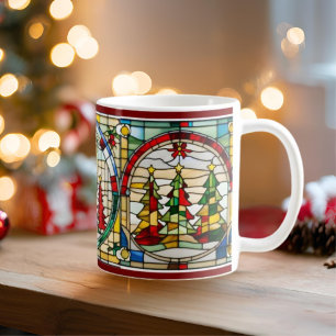 Weihnachtsbaum Stain Glass Weihnachtszeit Tasse