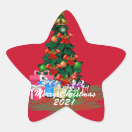 Weihnachtsbaum-Star-Aufkleber Stern-Aufkleber