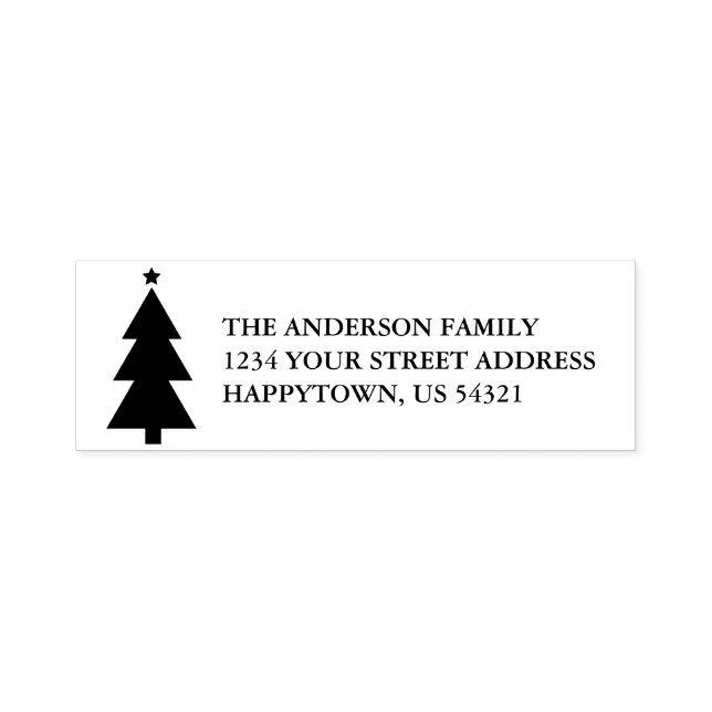 Weihnachtsbaum Star Familienname Rücksendeadresse Permastempel (Design)