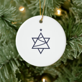 Weihnachtsbaum-Star von David Keramik Ornament