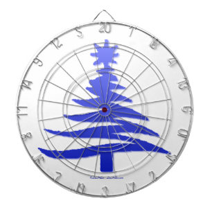 Weihnachtsbaum Stencil Cobalt Blue Dartscheibe