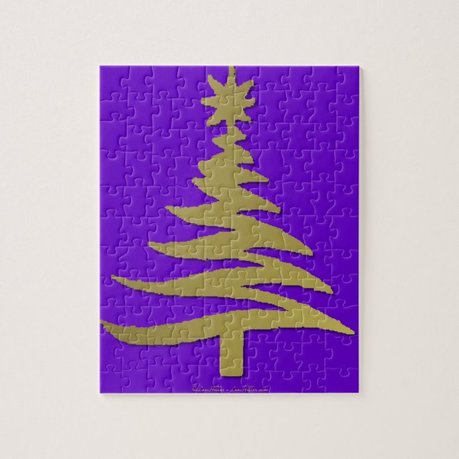 Weihnachtsbaum Stencil Gold (Vertikal)