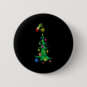 Weihnachtsbaum Stern Grün Hand Xmas Feiertag Kinde Button