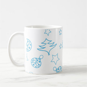 Weihnachtsbaum, Sterne und Bälle - einfach nahtlos Kaffeetasse