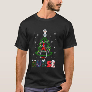 Weihnachtsbaum Stethoscope Nursing Xmas Orna T-Shirt