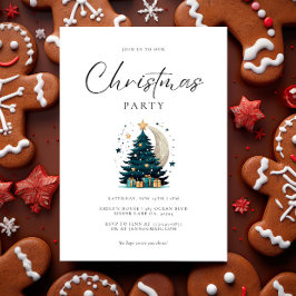 Weihnachtsbaum streift den Mond Einladung