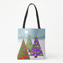 Weihnachtsbaum-Szene-Tasche