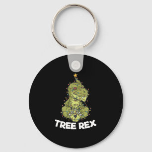 Weihnachtsbaum T-Rex Xmas Lights Pun Geschenk Schlüsselanhänger