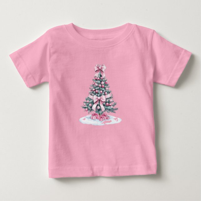 Weihnachtsbaum-T-Shirt des Babys Baby T-shirt (Vorderseite)
