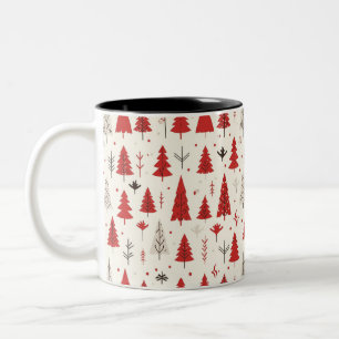 Weihnachtsbaum-Tasse festlich Zweifarbige Tasse
